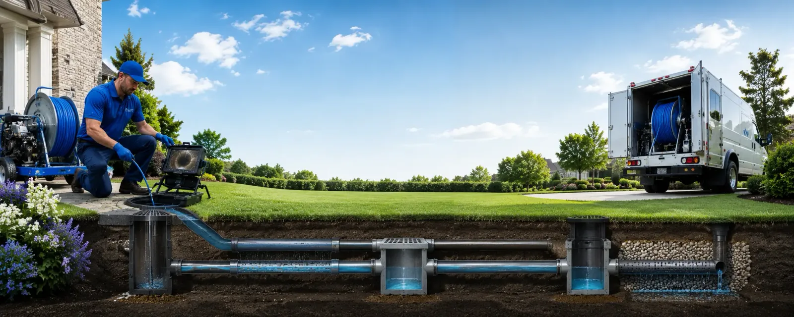 Outdoor drain cleaning information for Olmitz, KS